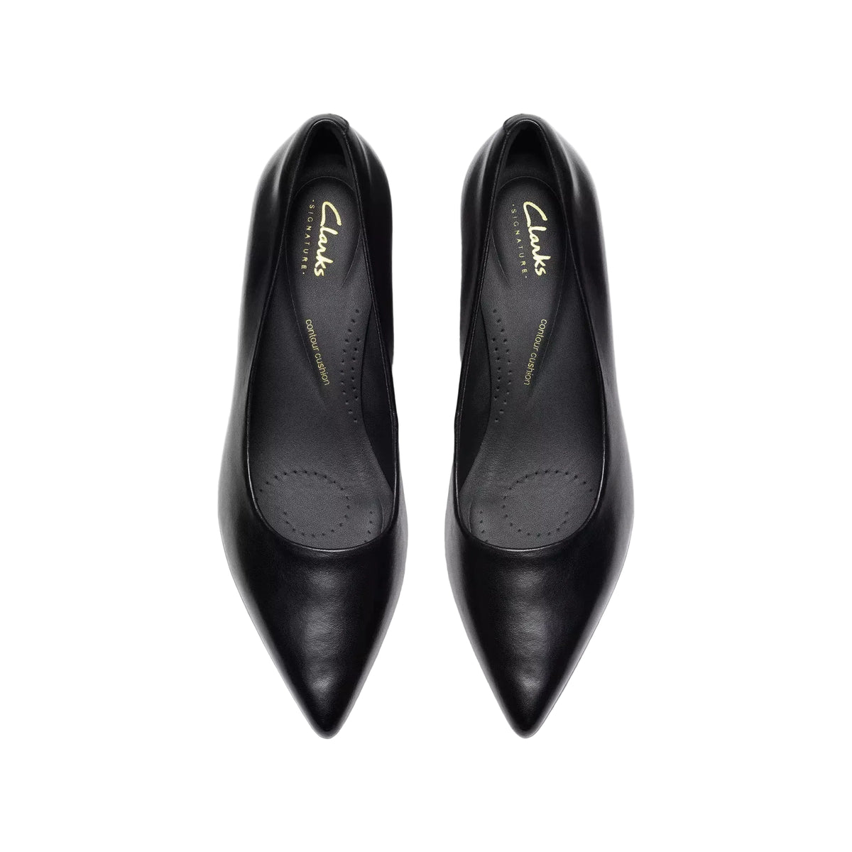 Clarks Womens Court Shoe Zarey Court Black Leather