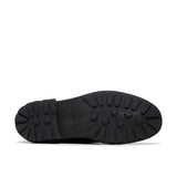 Clarks girls' black leather lace-up school shoe
