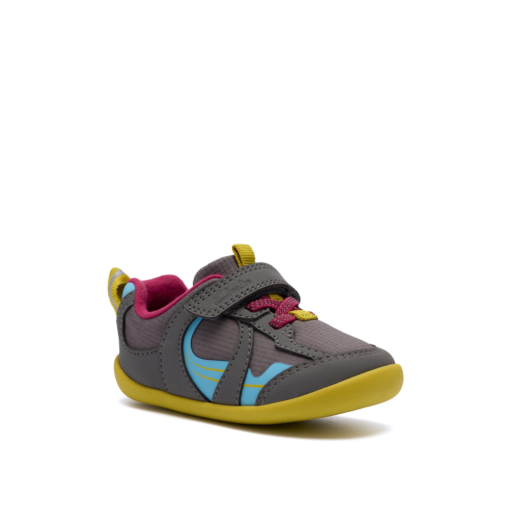 Clarks Boys Pre Walker Roamer Hero T Dark Grey Combination
