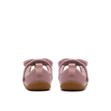 Clarks girls' pink leather pre-walker shoe with velcro