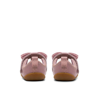 Clarks girls' pink leather pre-walker shoe with velcro