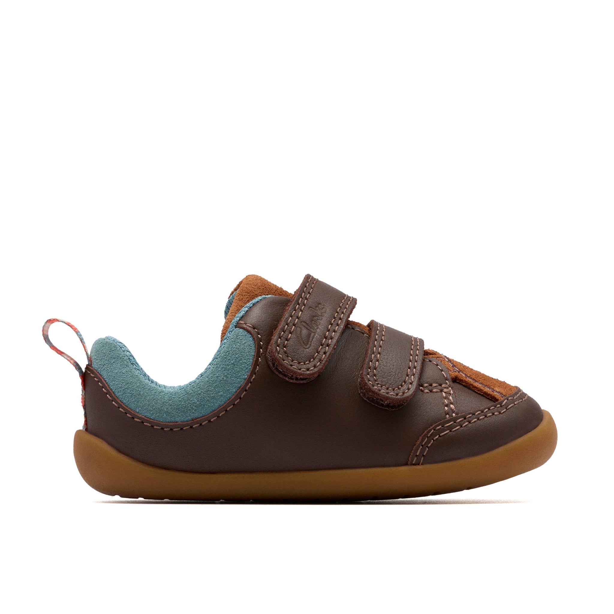 Clarks boys' leather pre-walker shoe with velcro
