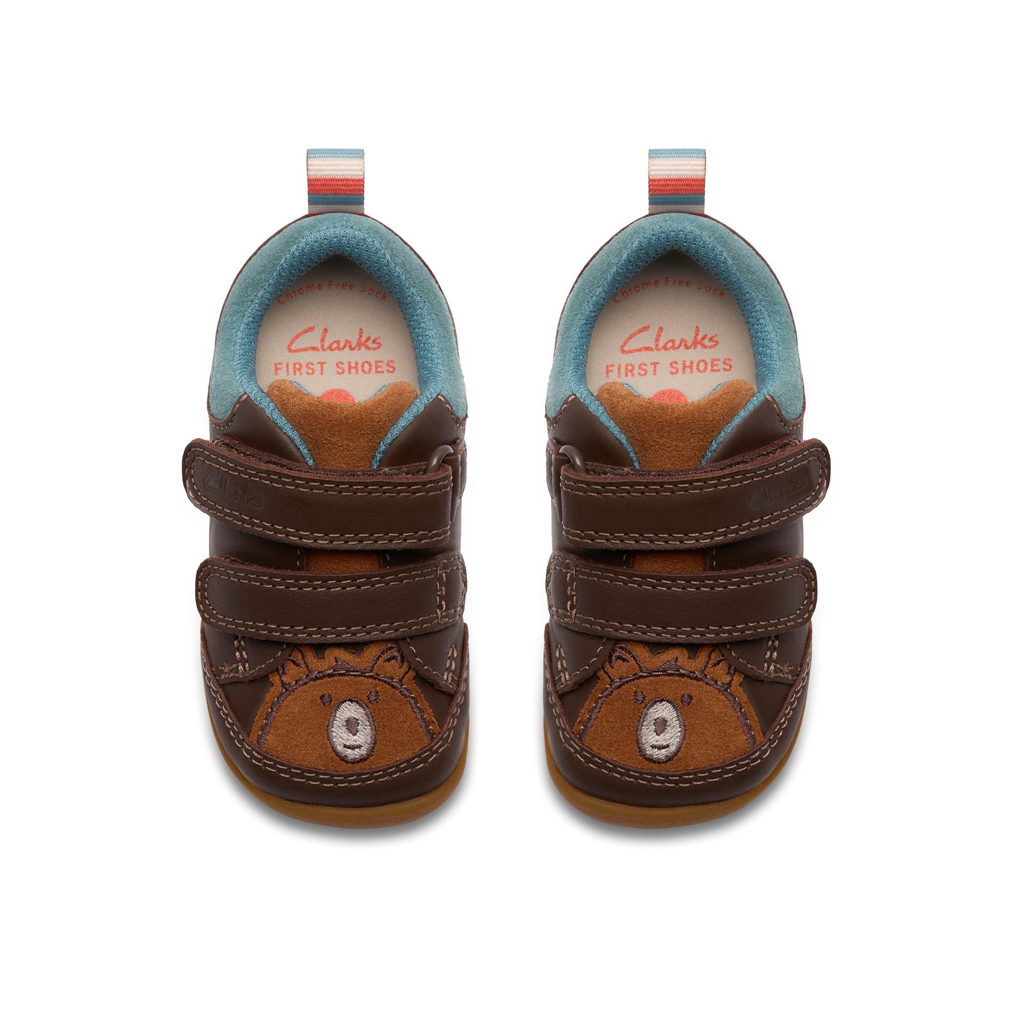 Clarks boys' leather pre-walker shoe with velcro