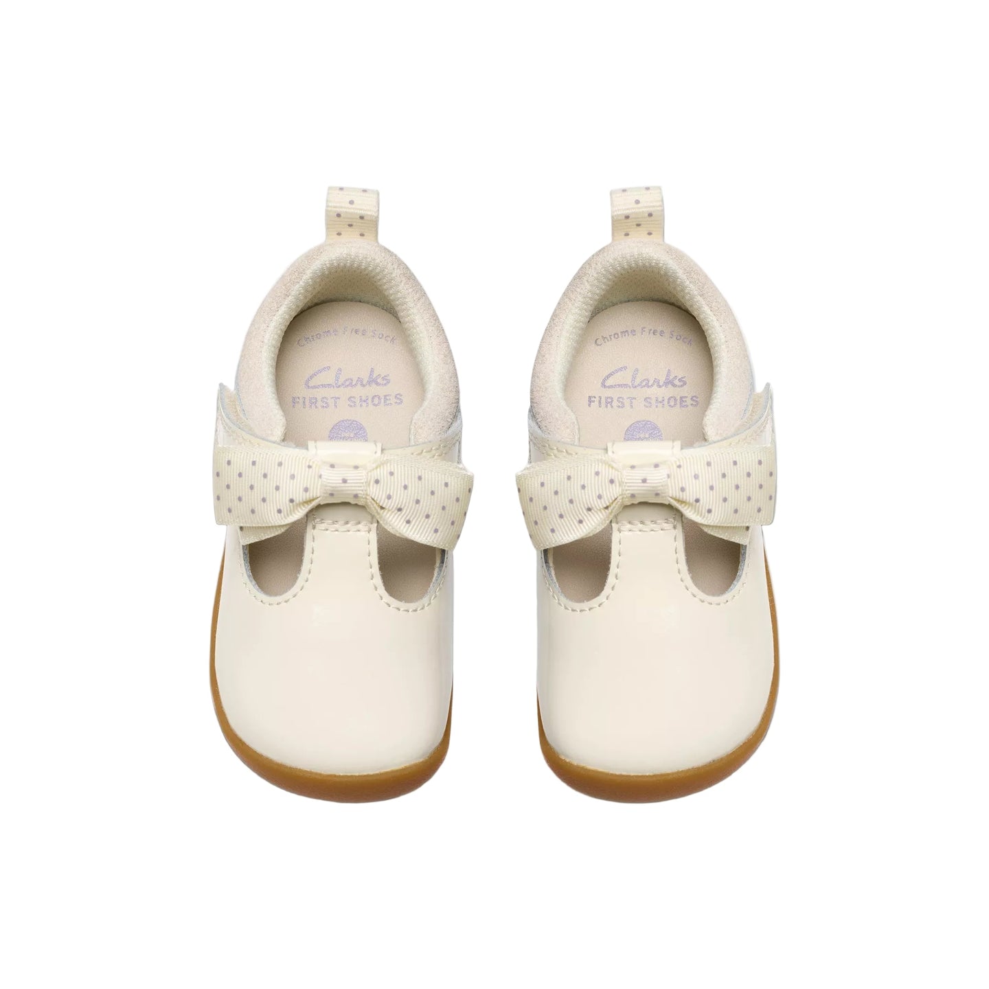 Clarks Girls Pre Walker Roamer Trim T Off White