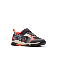 Clarks Boys Trainer Steggy2 Fly K Black/Orange