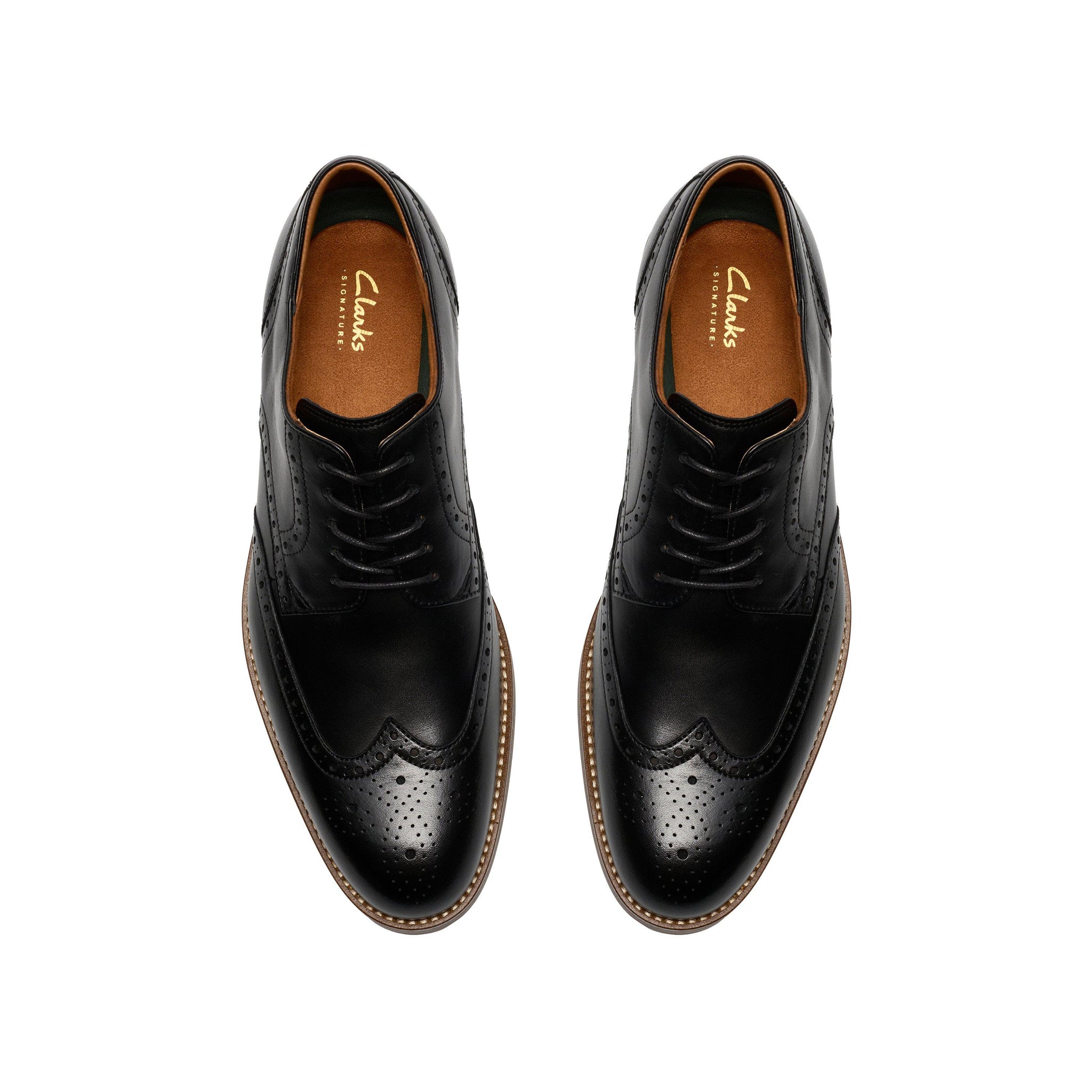 Clarks Mens Shoe CraftRemi Tip Black Leather