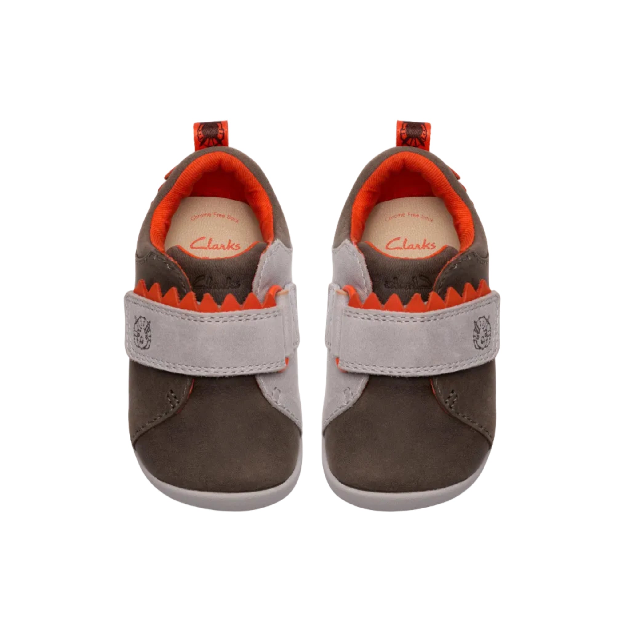 Clarks Kids Shoe Roamer Rex T Grey Combi Leather
