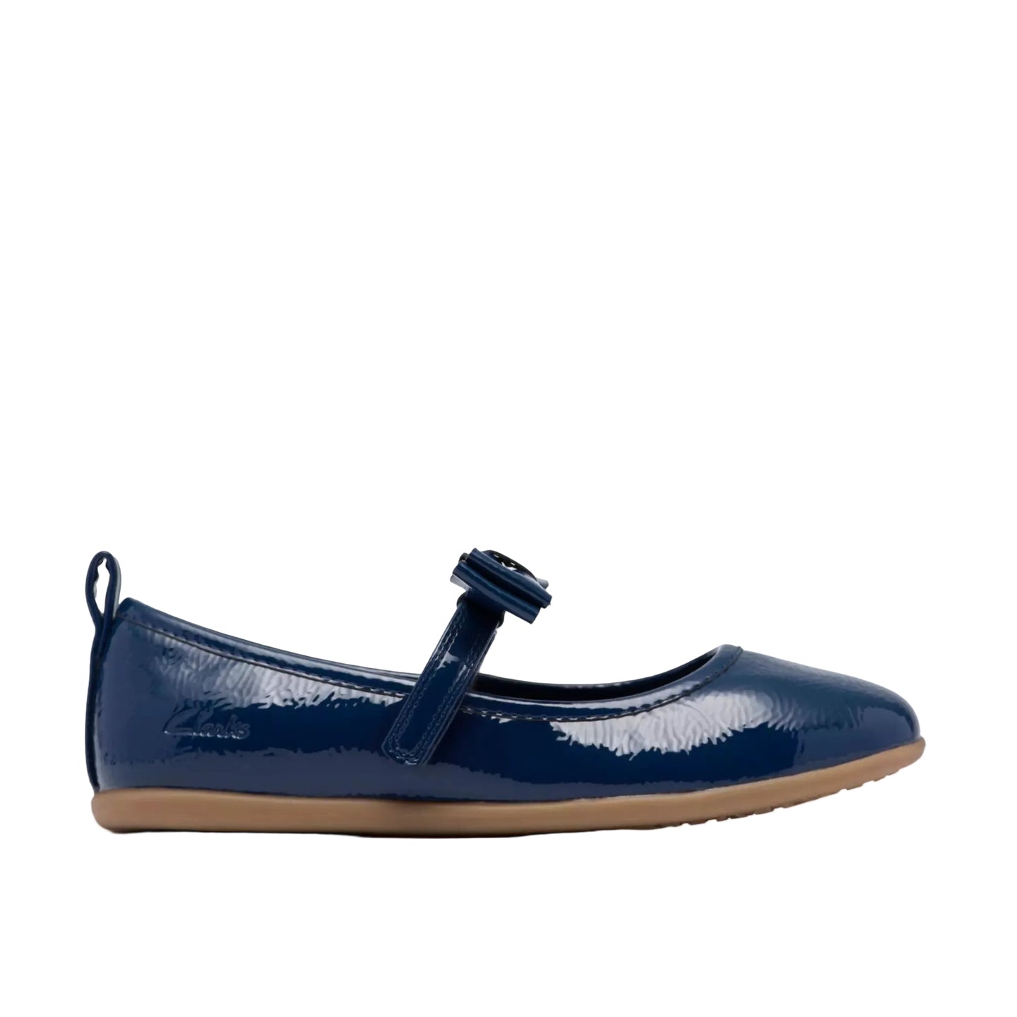 Clarks Girls Shoe Charm Bow K Navy Patent