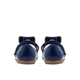Clarks girls' navy patent shoe with velcro