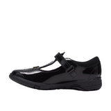 Clarks girls' Relda Magic black patent school shoes