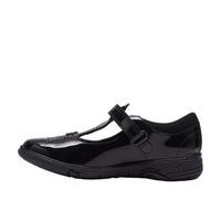 Clarks girls' Relda Magic black patent school shoes