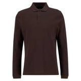 Barbour Mens Polo Shirt Essential LS Tartan Pique Dark Oak