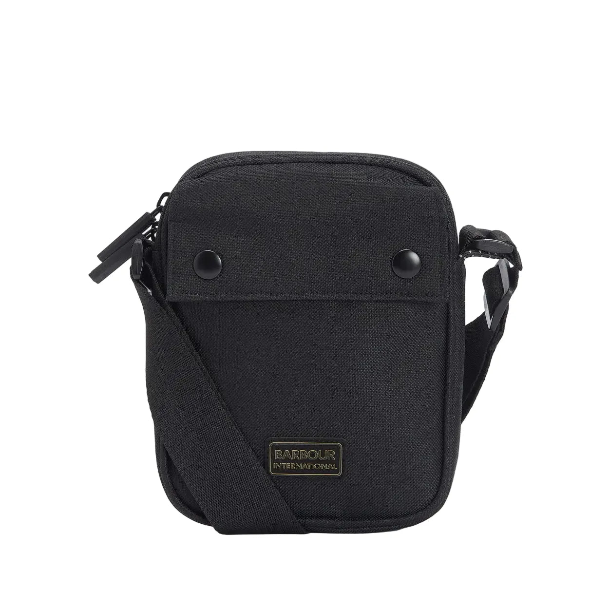 Barbour International unisex black bag with zip