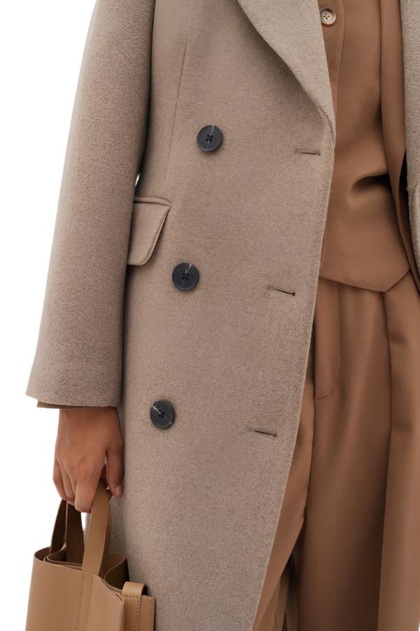 InWear Womens Thora Lapel Coat Sandy Grey Mel Donaghys