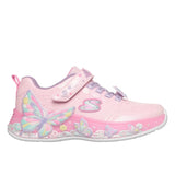 Skechers girls' pink lace-up trainer