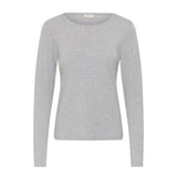 Part Two Womens Long Sleeve T-Shirt Nemajas Medium Grey Melange