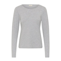 Part Two Womens Long Sleeve T-Shirt Nemajas Medium Grey Melange