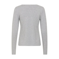 Part Two Womens Long Sleeve T-Shirt Nemajas Medium Grey Melange