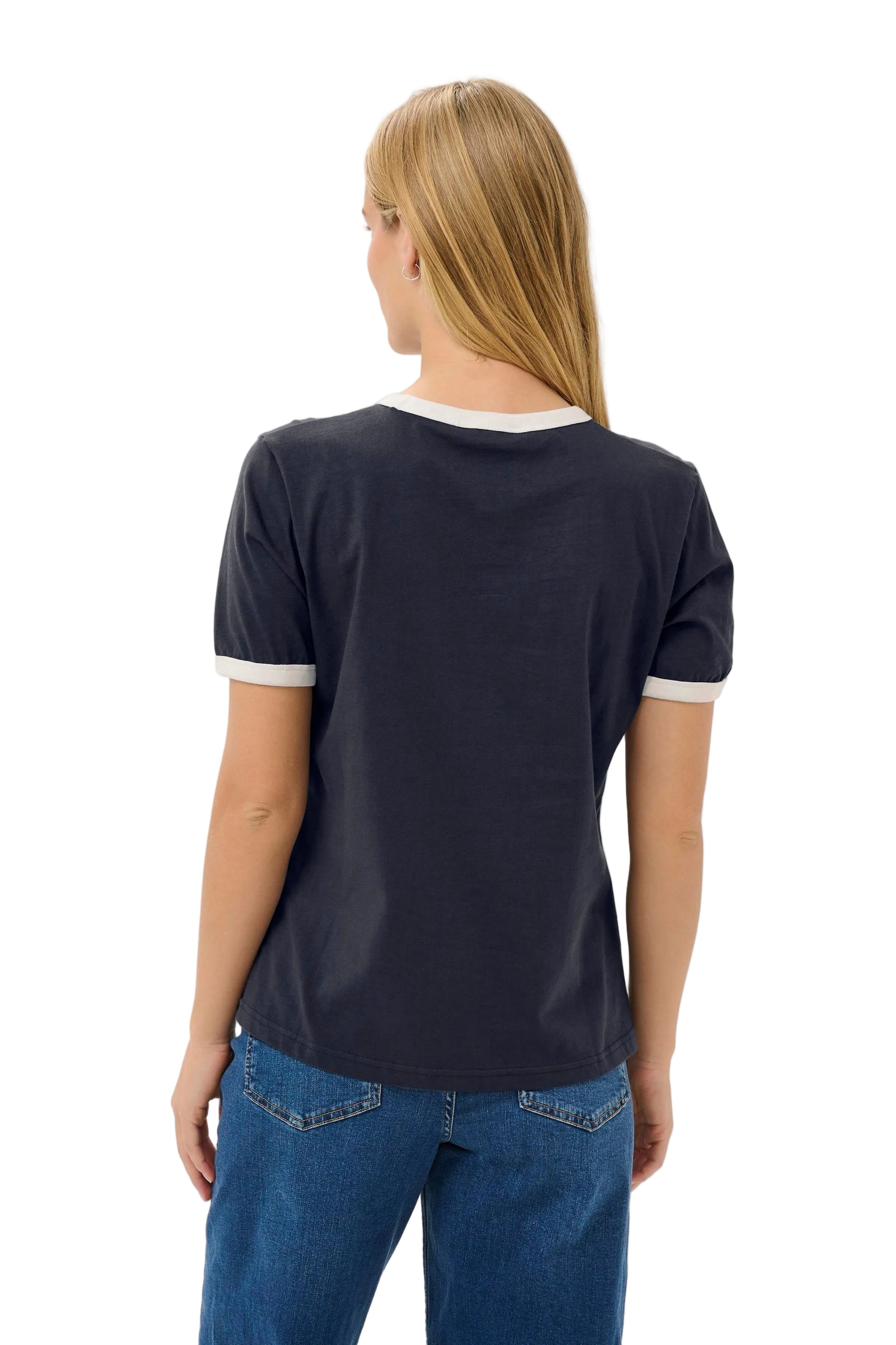 Part Two Womens Angelita T-Shirt Navy/Whisper White