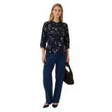 Part Two Womens Shirt Constantina Dark Navy Botanical Flower