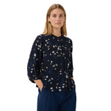 Part Two Womens Shirt Constantina Dark Navy Botanical Flower