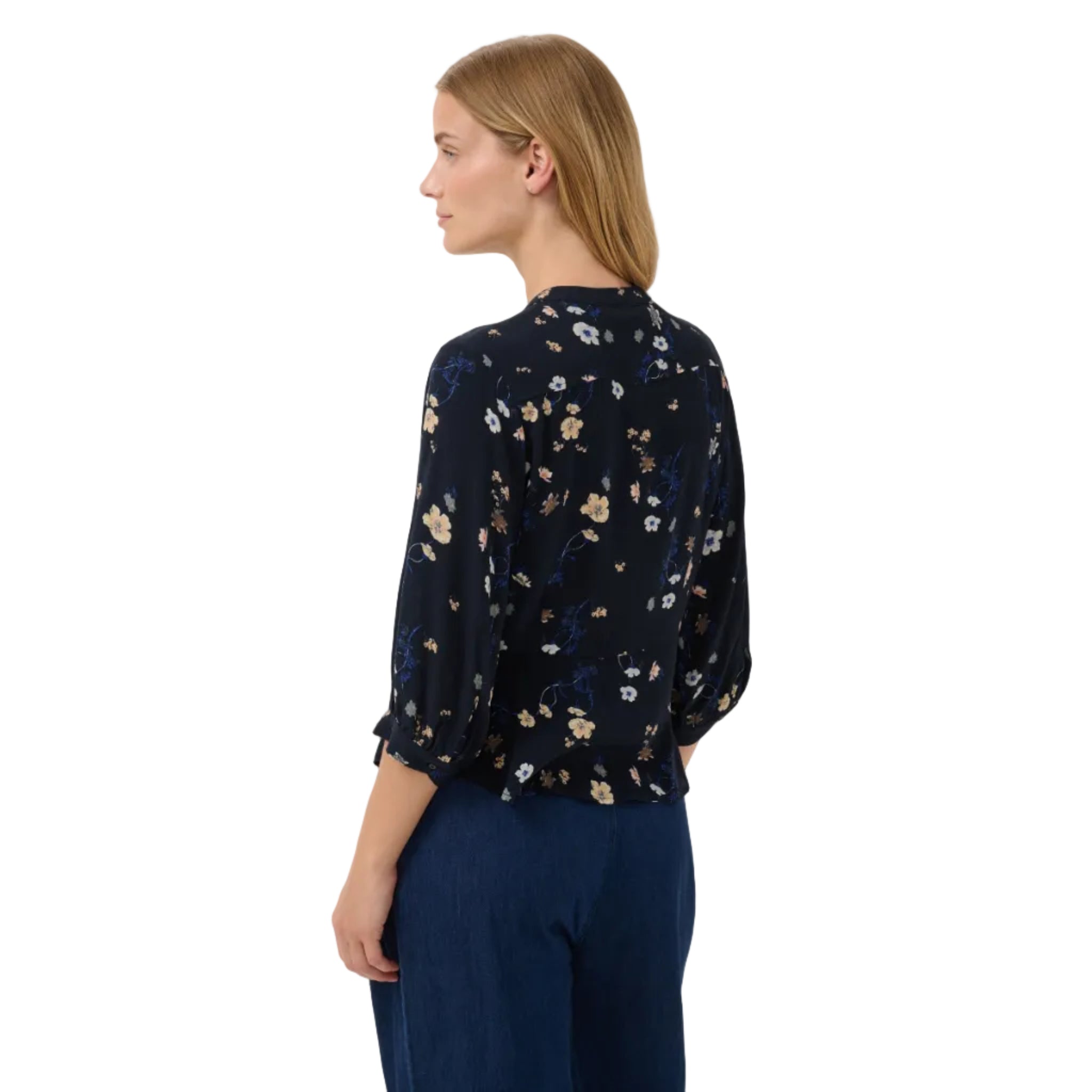 Part Two Womens Shirt Constantina Dark Navy Botanical Flower