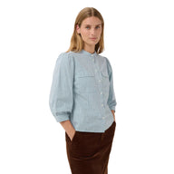 Part Two Womens Shirt Chinette Gray Dawn Check