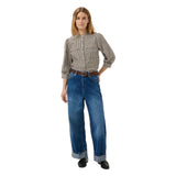 Part Two Womens Shirt Chinette Downtown Brown Check