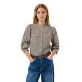 Part Two Womens Shirt Chinette Downtown Brown Check
