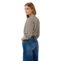 Part Two Womens Shirt Chinette Downtown Brown Check