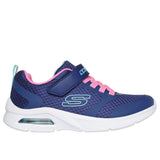 Skechers Girls Trainer Microspec Max Racer Gal Navy/Pink