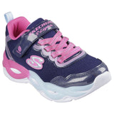 Skechers Girls Trainer S-Light Twisty Glow Navy/Multi