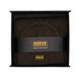 Barbour International Mens Beanie/Scarf Sweeper Legacy Gift Set Sage