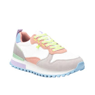 XTI women's white leather lace-up trainer