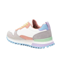 XTI women's white leather lace-up trainer