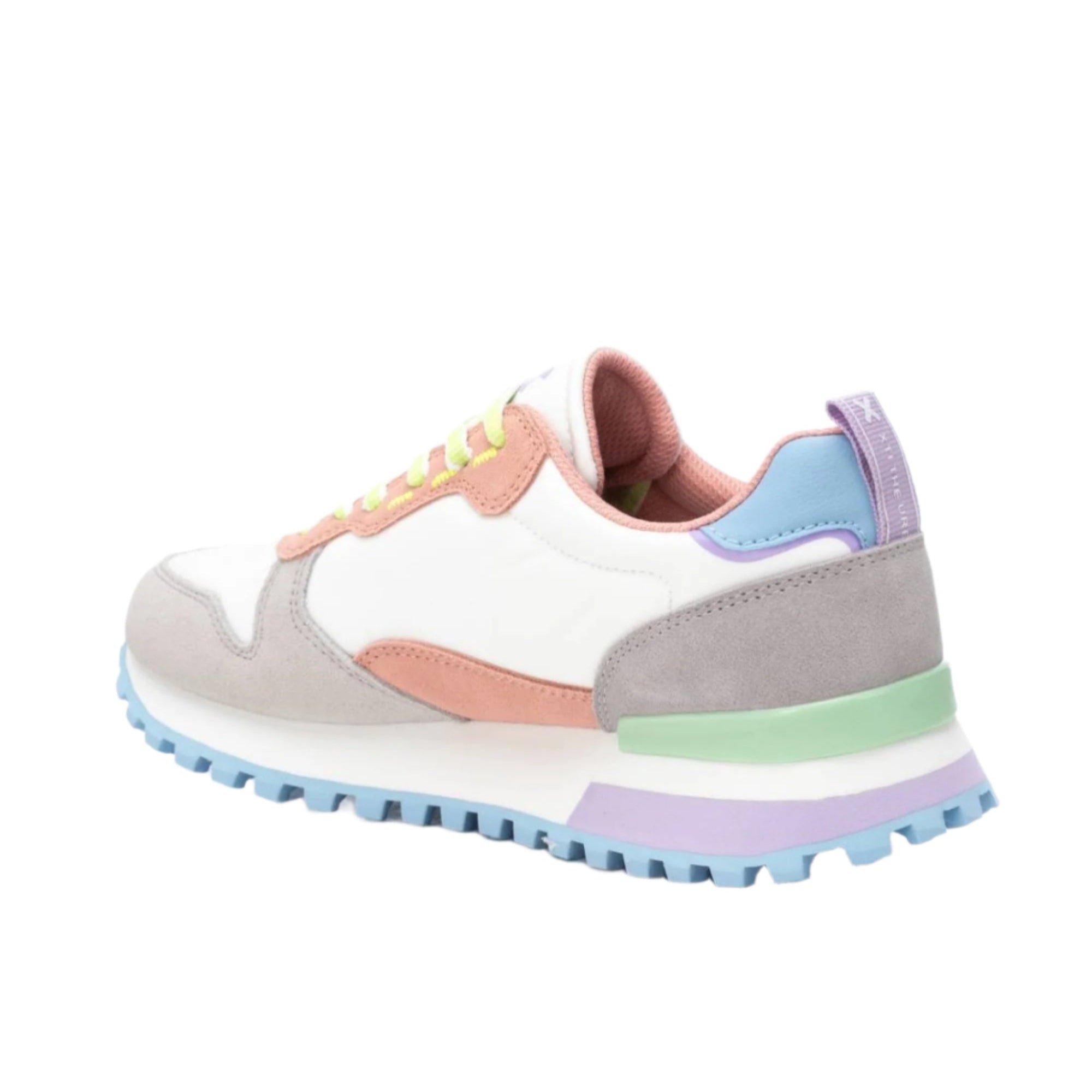 XTI women's white leather lace-up trainer
