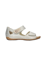 Waldlaufer Womens Wide-Fitting Sandal 342H80 Platin/Gold