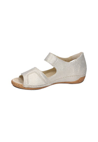 Waldlaufer Womens Wide-Fitting Sandal 342H80 Platin/Gold