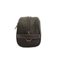 Barbour Mens Wax Washbag Olive/Beacon