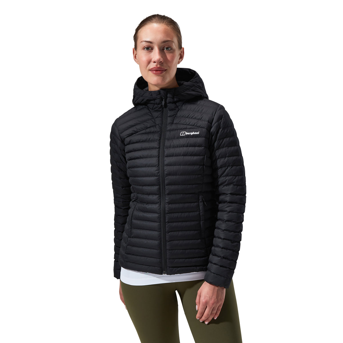 Berghaus Womens Nula Micro Padded Hooded Jacket Black Black Donaghys