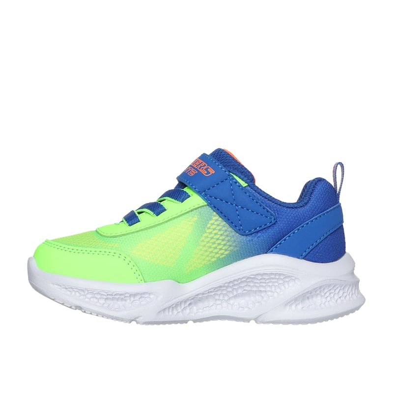 Skechers Boys Trainer S-Lights Meteor Krendox Blue/Lime