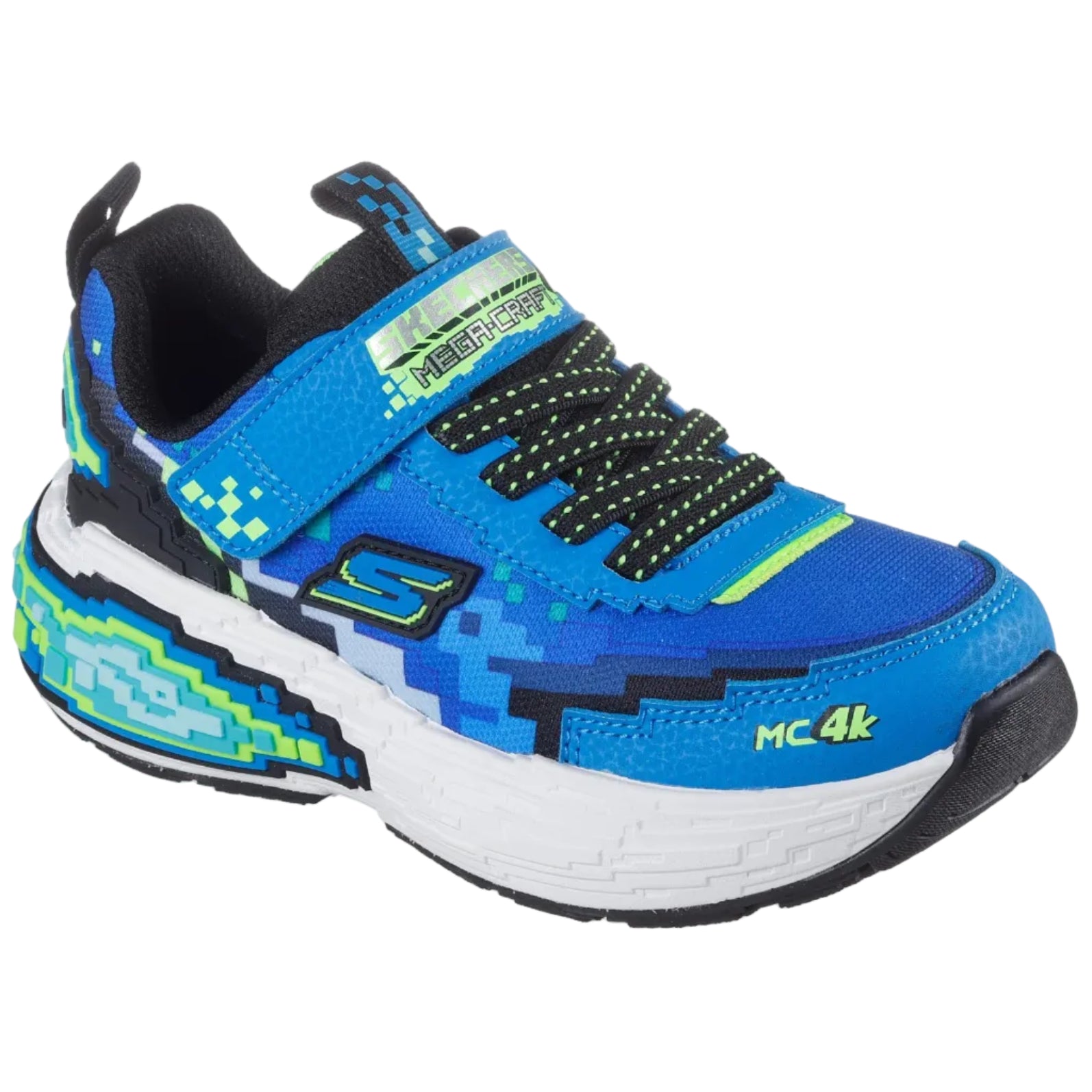 Skechers Boys Trainer Mega-Craft 4K Blue/Lime