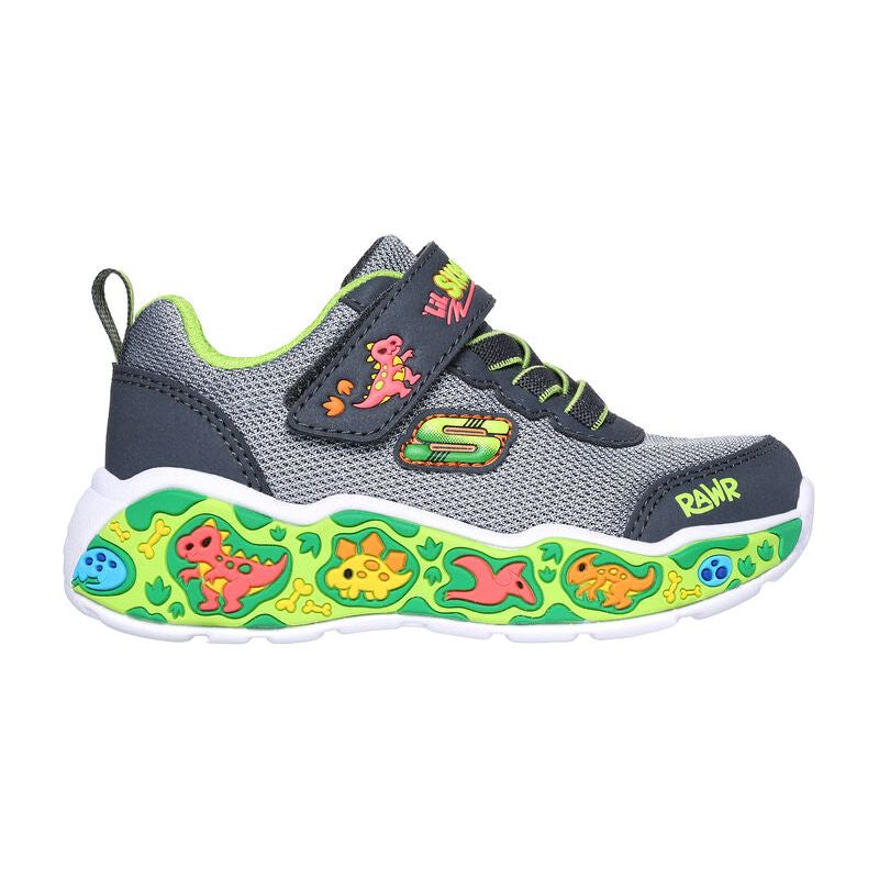 Skechers Boys Trainer Play Scene Charcoal/Lime