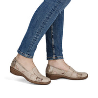 Rieker women's beige slip-on shoe