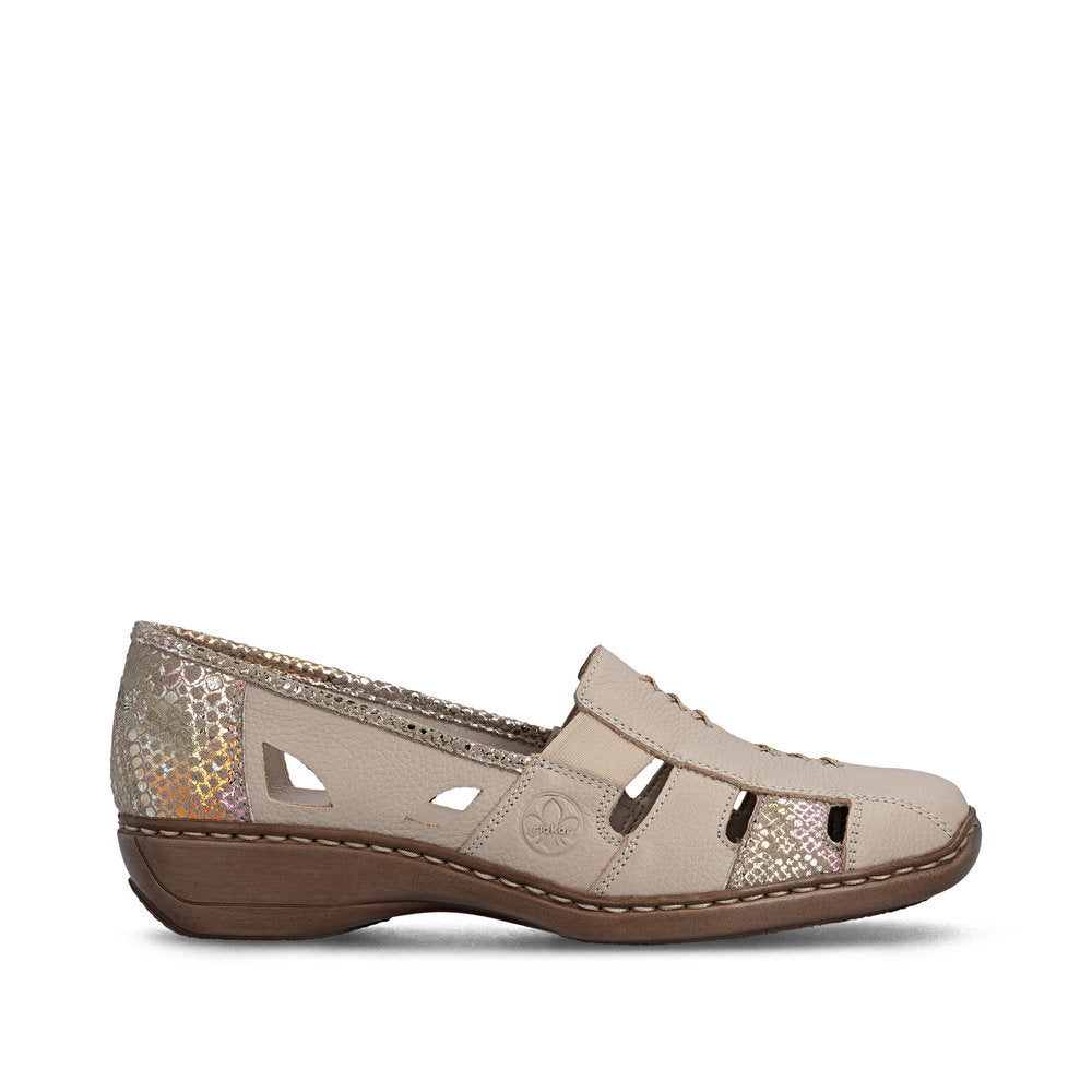 Rieker women's beige slip-on shoe