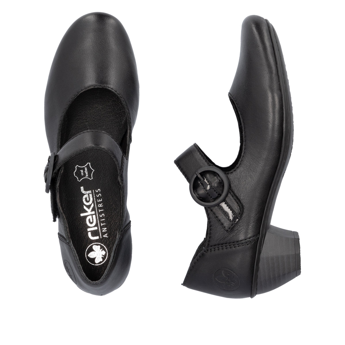 Riker Womens Shoe 41756-00 Black/Black