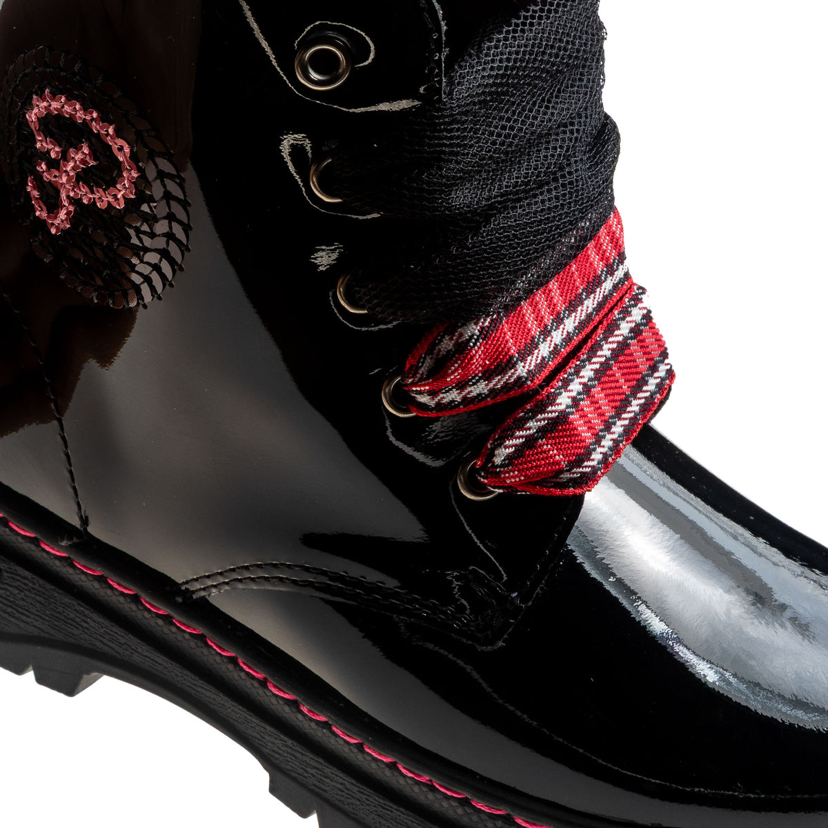 Pablosky girls' black patent boot