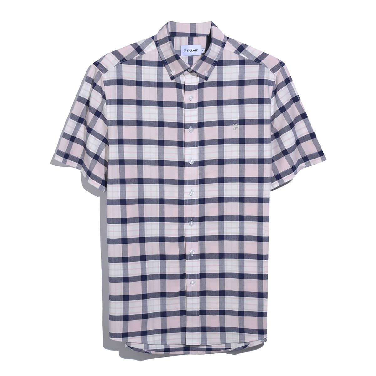 Farah Mens Shirt Foster S/S BD Soft Pink