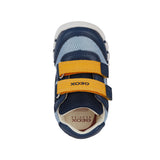 Geox boys' navy leather trainer