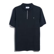 Farah Mens Polo Sanfers S/S Quarter Zip True Navy